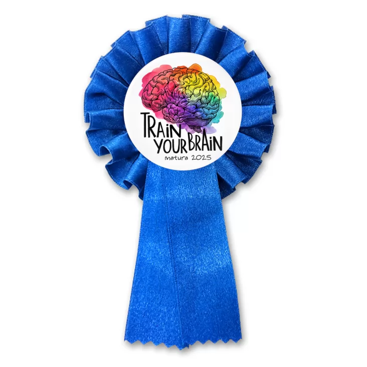 przypinka kotylion Matura Train Your Brain