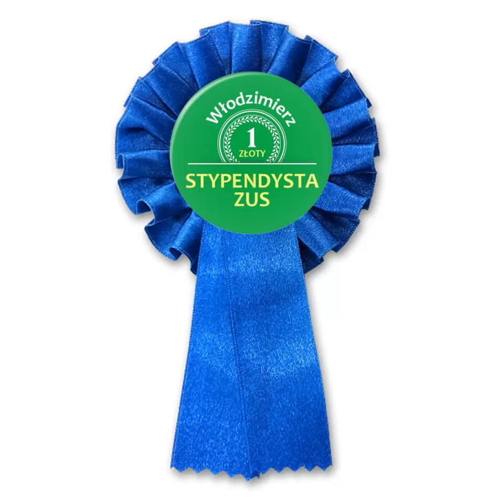 przypinka kotylion Złoty stypendysta ZUS