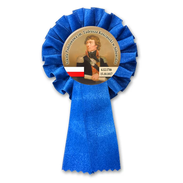 przypinka kotylion SP im. T. Kościuszki w Sobowidzu