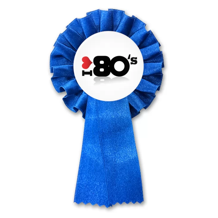 przypinka kotylion I love 80`s