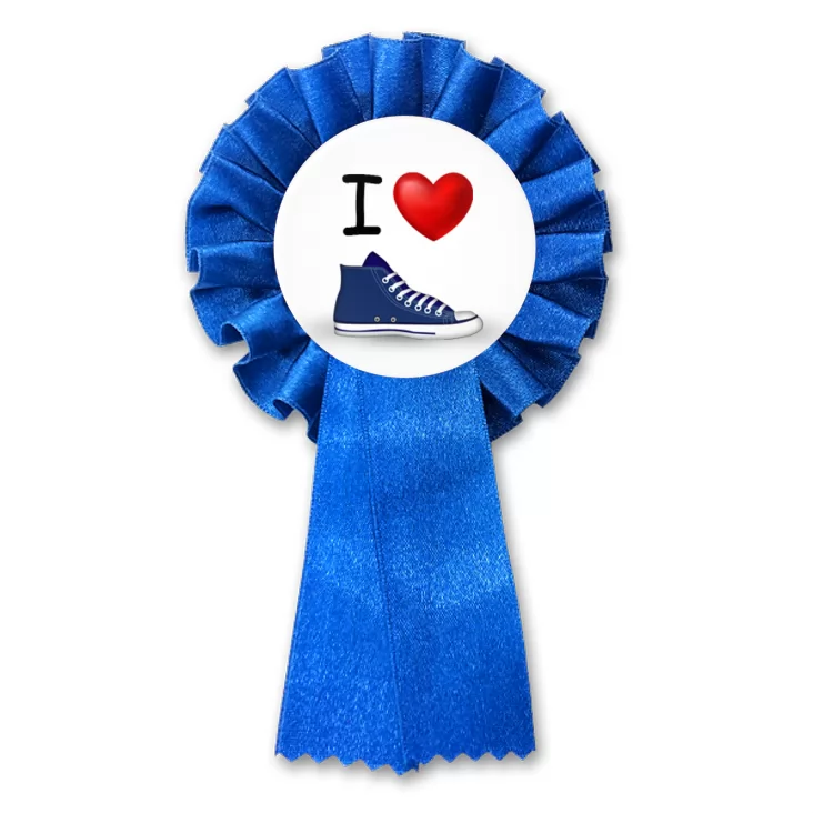 przypinka kotylion I love trampki