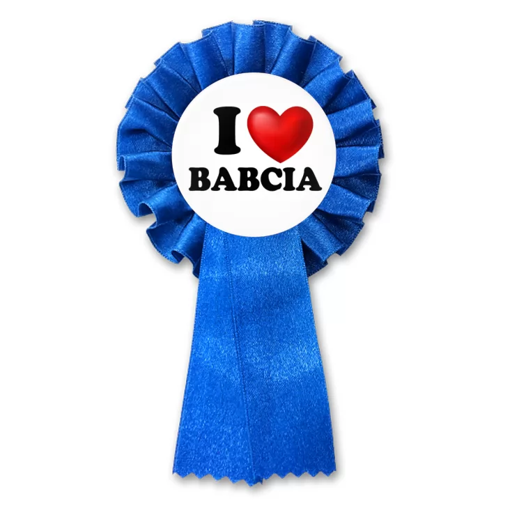 przypinka kotylion I love babcia