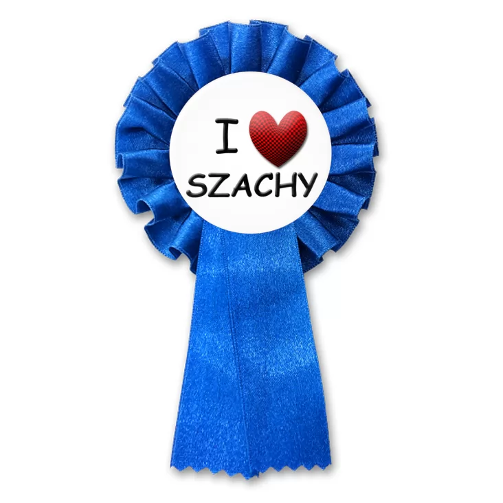 przypinka kotylion I love szachy