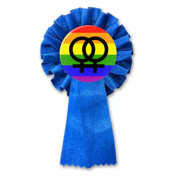 przypinka kotylion Para kobiet - symbole