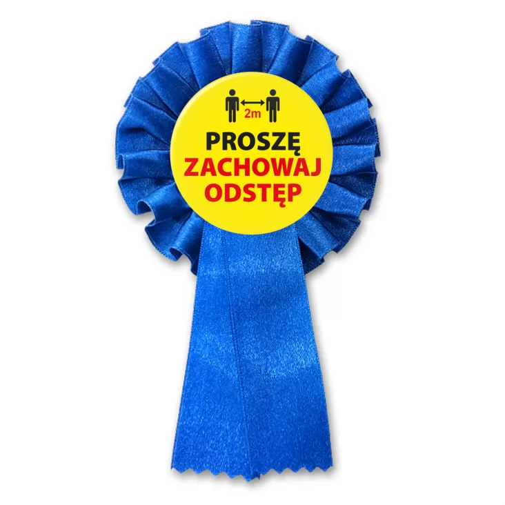 przypinka kotylion Zachowaj odstęp