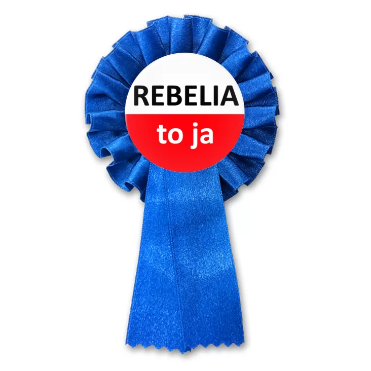 przypinka kotylion Rebelia to ja