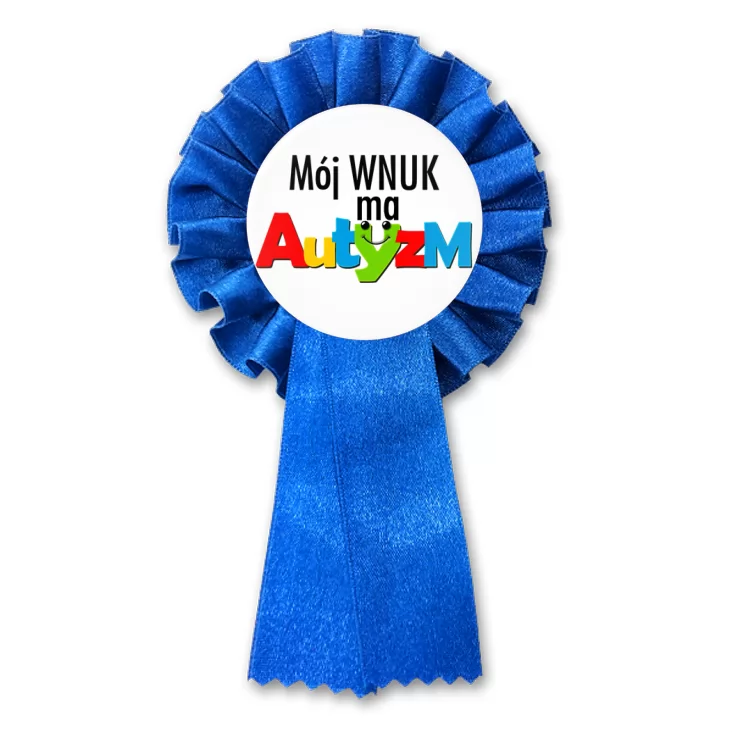 przypinka kotylion Mój wnuk ma autyzm