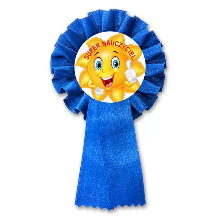przypinka kotylion Super nauczyciel ze słoneczkiem