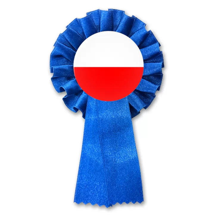przypinka kotylion Polska biało-czerwona flaga
