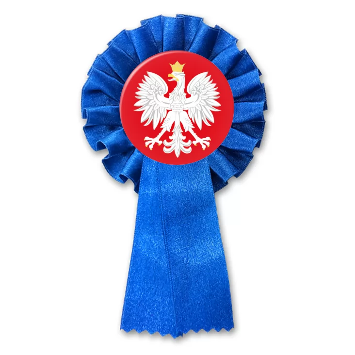 przypinka kotylion Orzeł na czerwonym tle