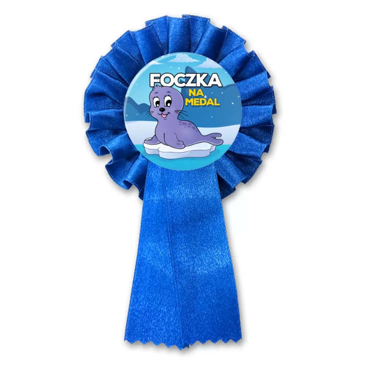 przypinka kotylion Foczka na medal