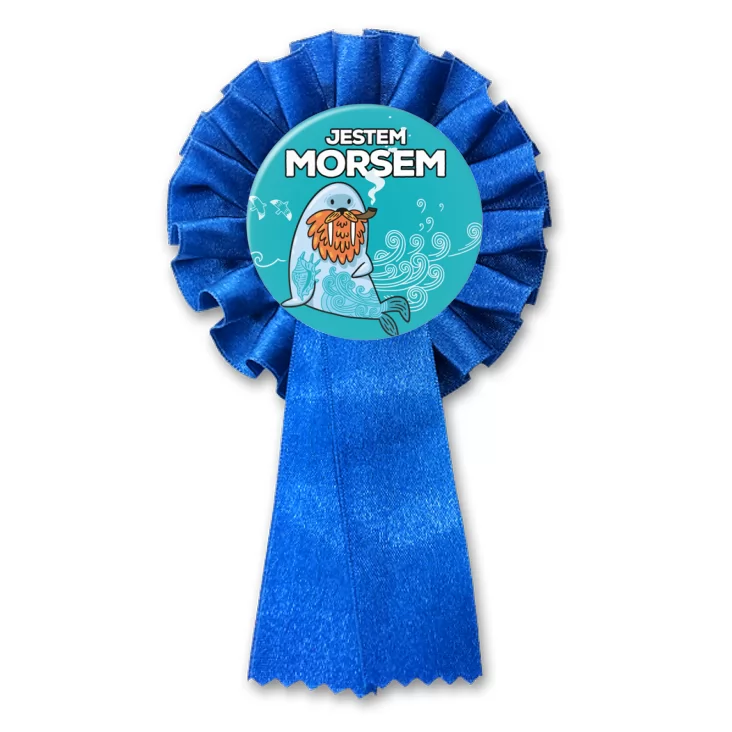 przypinka kotylion Jestem morsem z fajką
