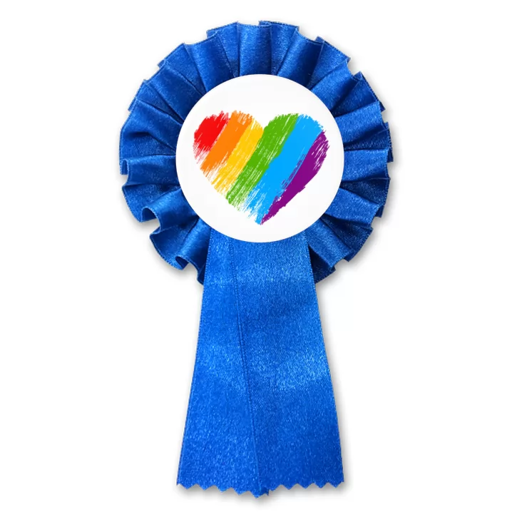 przypinka kotylion LGBT serce