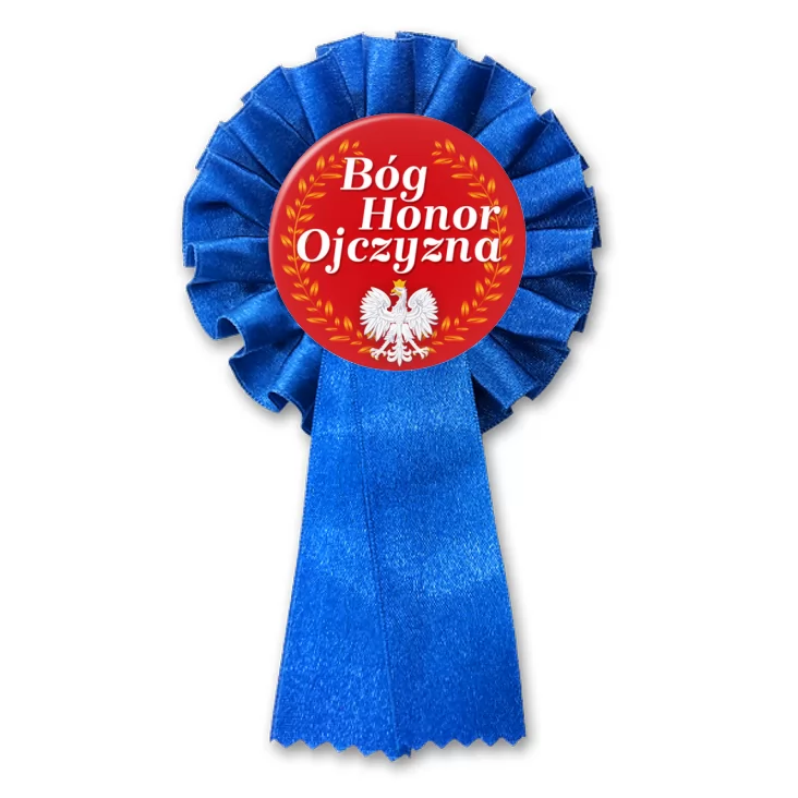 przypinka kotylion Bóg Honor Ojczyzna