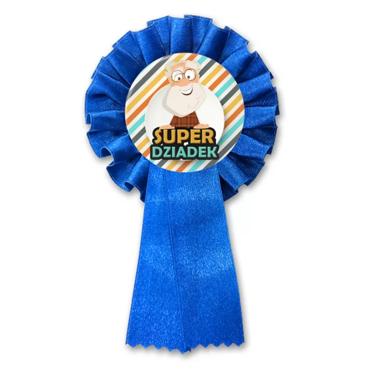 przypinka kotylion Dzień Dziadka - Super Dziadek