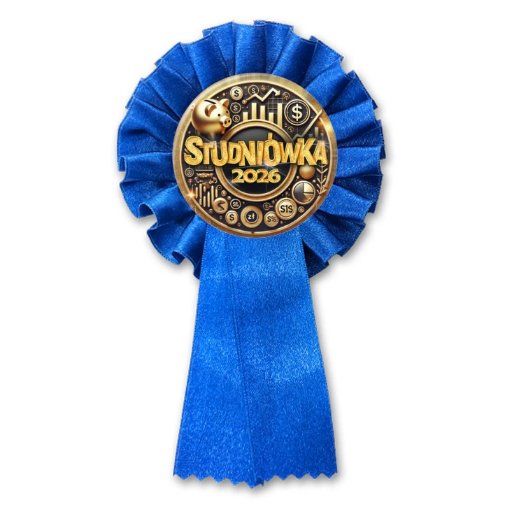 przypinka kotylion Studniówka profil ekonomiczny