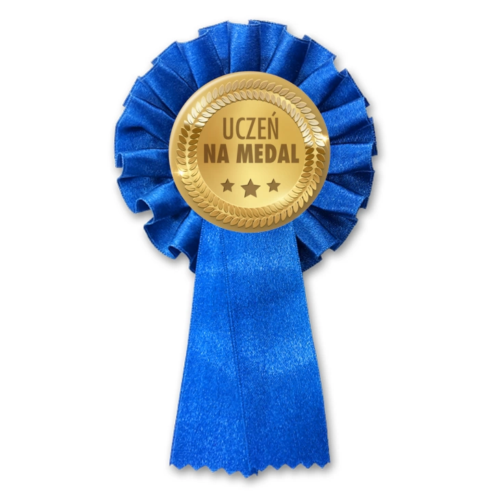przypinka kotylion Uczeń na medal złoty medal