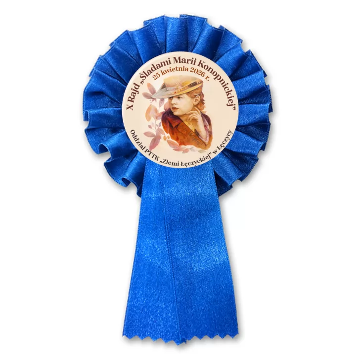 przypinka kotylion X Rajd Śladami Marii Konopnickiej