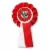 Przypinka kotylion Orzełek historyczny biało-czerwona kokarda