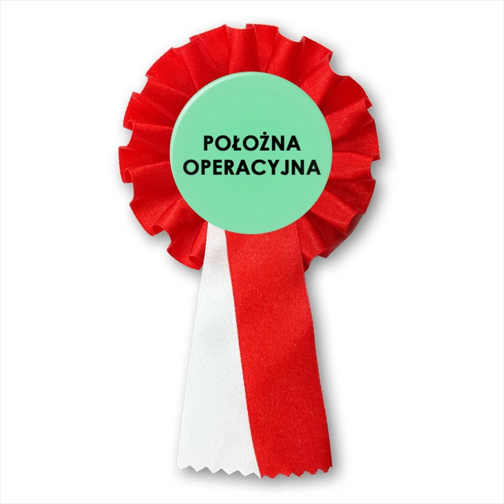 przypinka kotylion Położna operacyjna