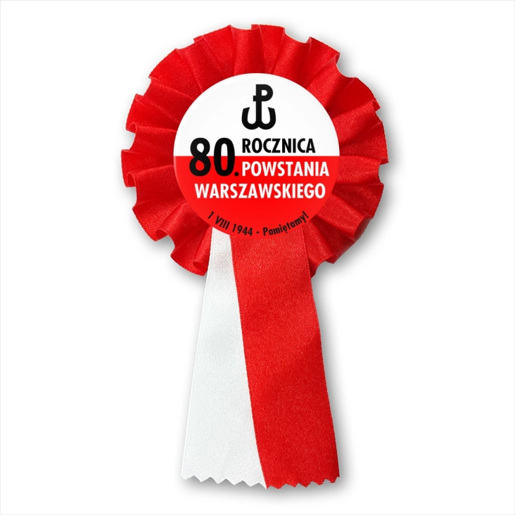 przypinka kotylion 80. rocznica Powstania Warszawskiego