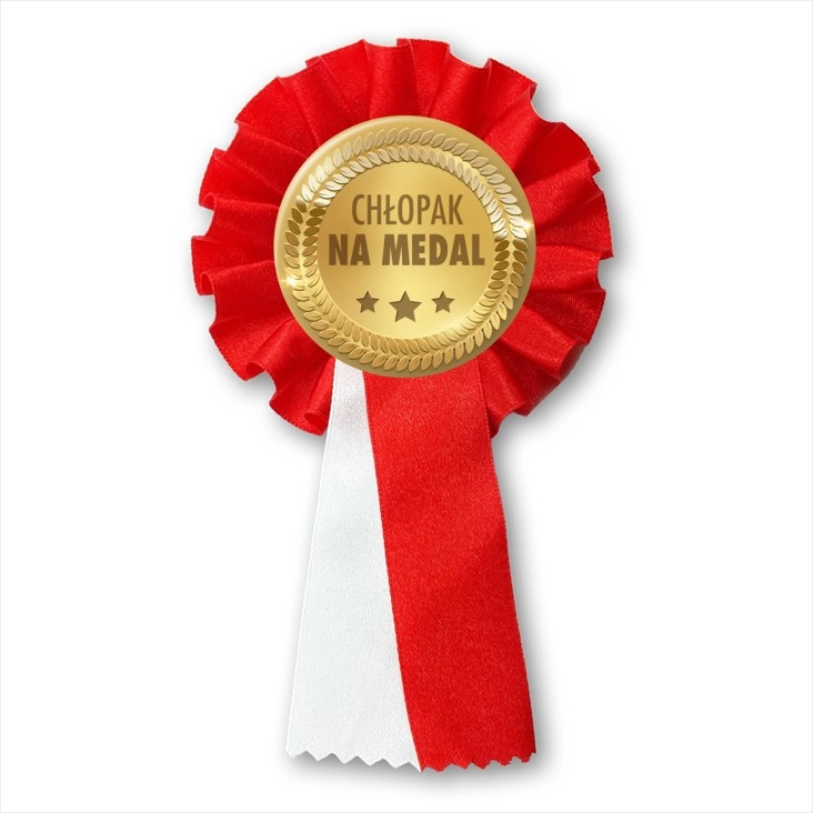 przypinka kotylion Chłopak na medal Dzień Chłopaka