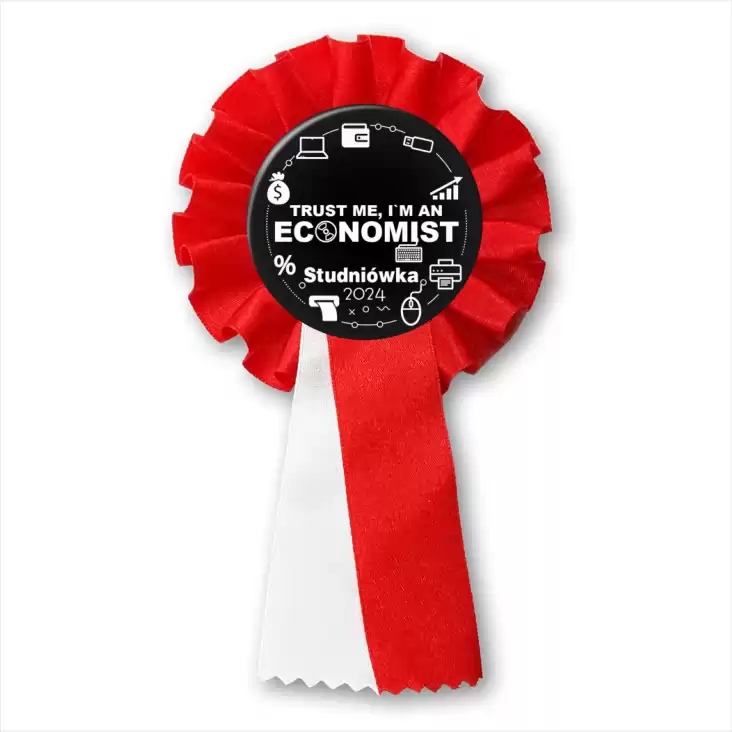 przypinka kotylion Studniówka trust me I am Economist