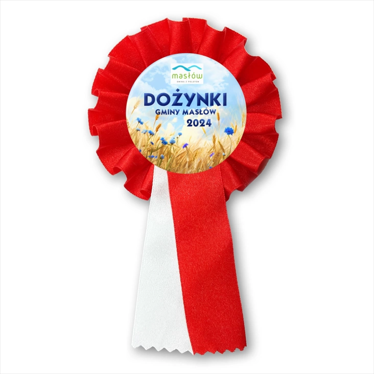 przypinka kotylion Dożynki Gminy Masłów 2024
