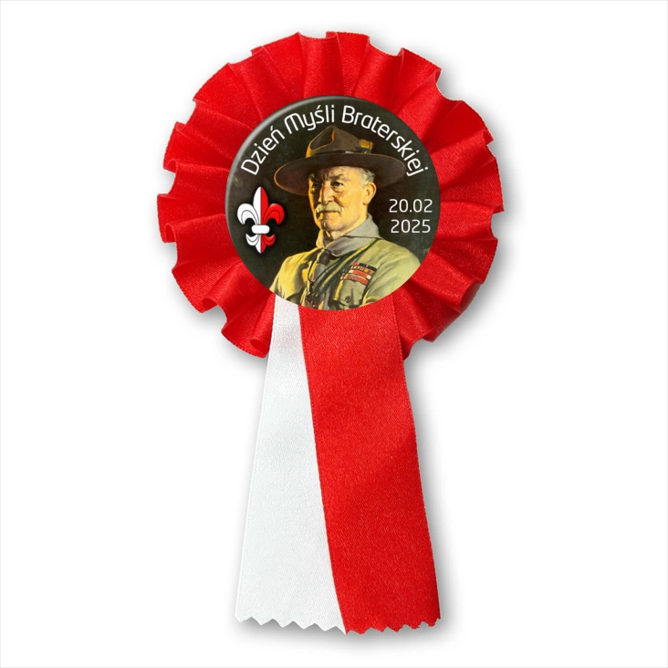 przypinka kotylion Dzień Myśli Braterskiej Robert Boden Powell