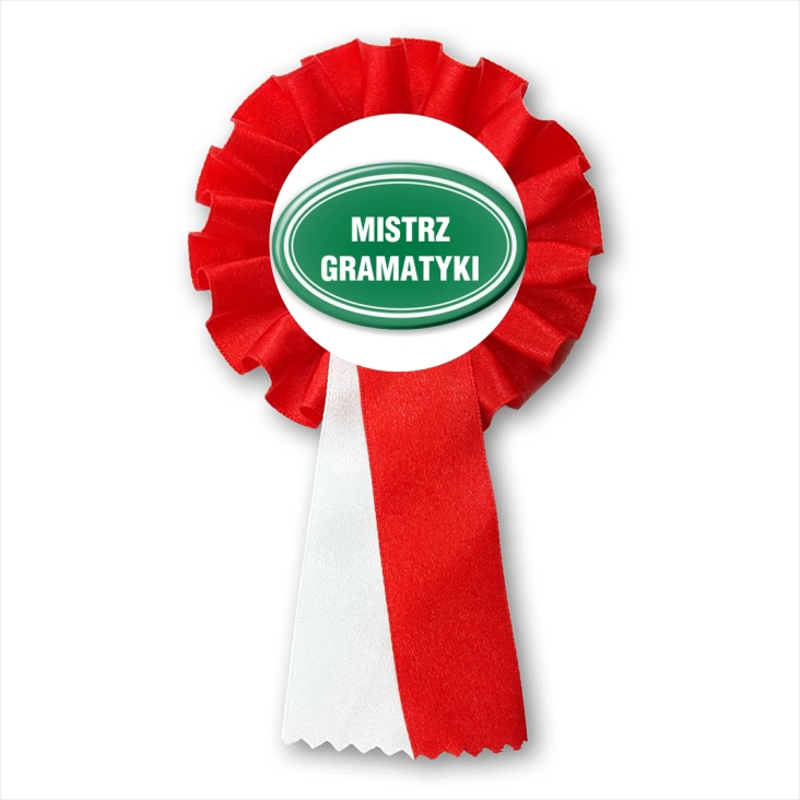 przypinka kotylion Mistrz gramatyki