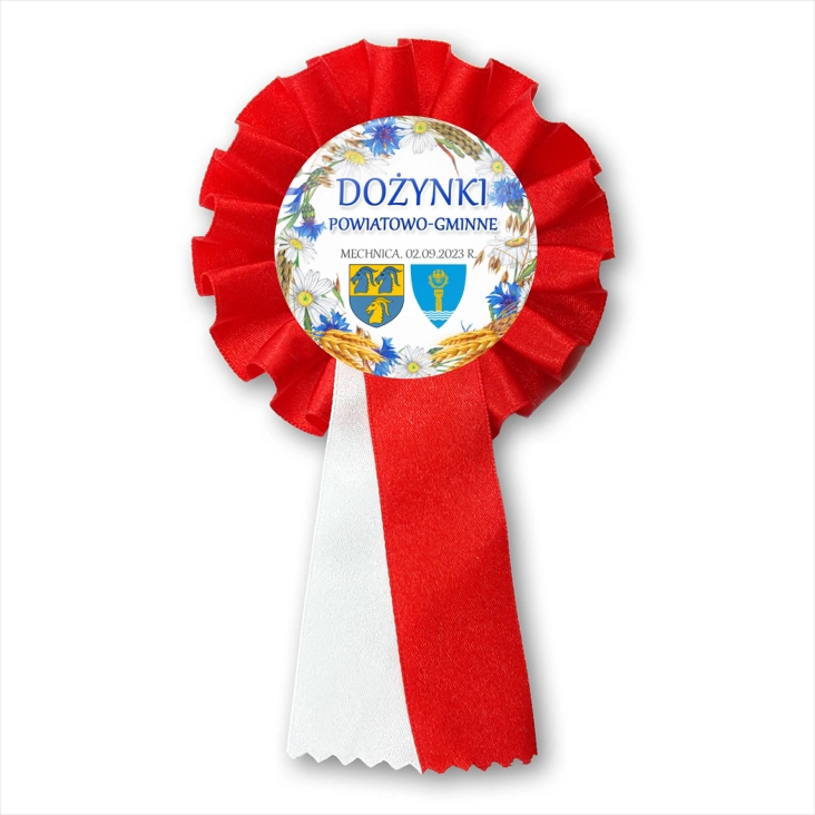 przypinka kotylion Gminne Dożynki Mechnica