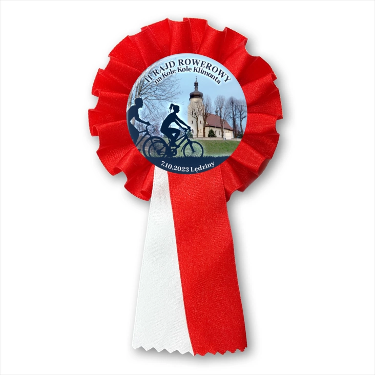 przypinka kotylion II Rajd Rowerowy na Kole Kole Klimonta 2023