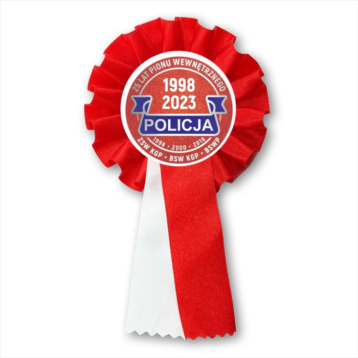 przypinka kotylion Jubileusz 25 lat Pionu Wewnętrznego Policja