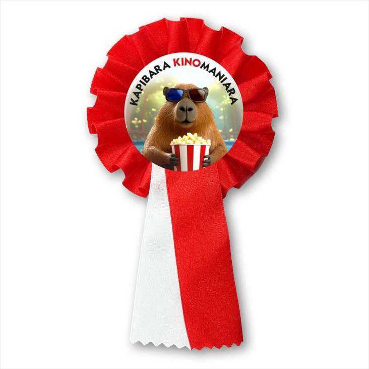 przypinka kotylion Kapibara kinomaniara