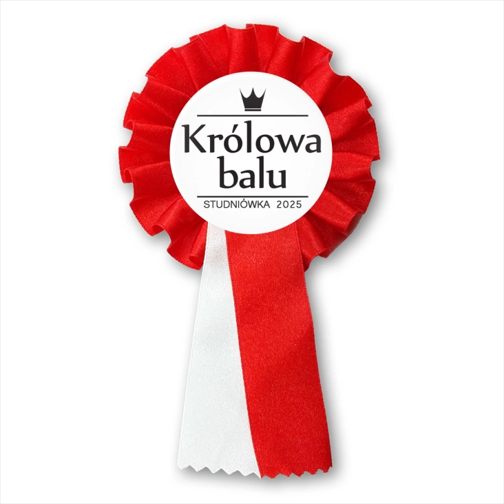 przypinka kotylion Królowa balu na studniówkę