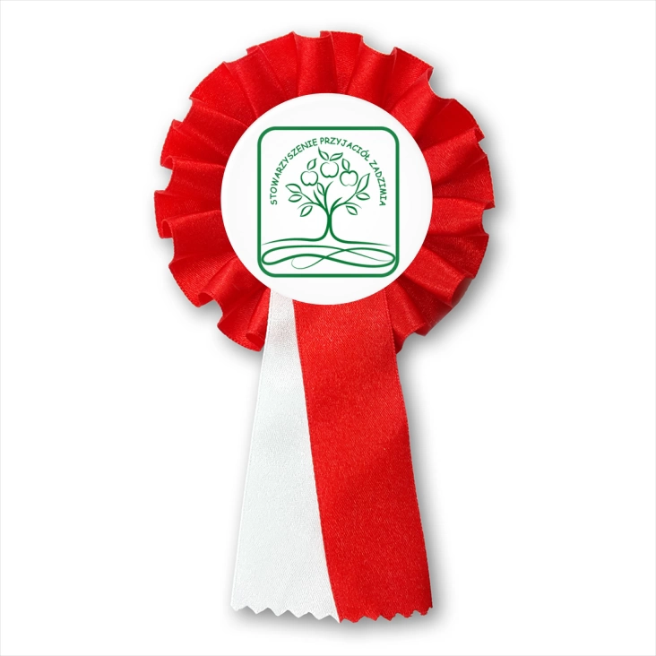 przypinka kotylion Logo Stowarzyszenie Przyjaciół Zadzimia