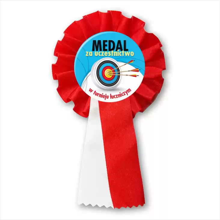 przypinka kotylion Medal za uczestnictwo u turnieju łuczniczym