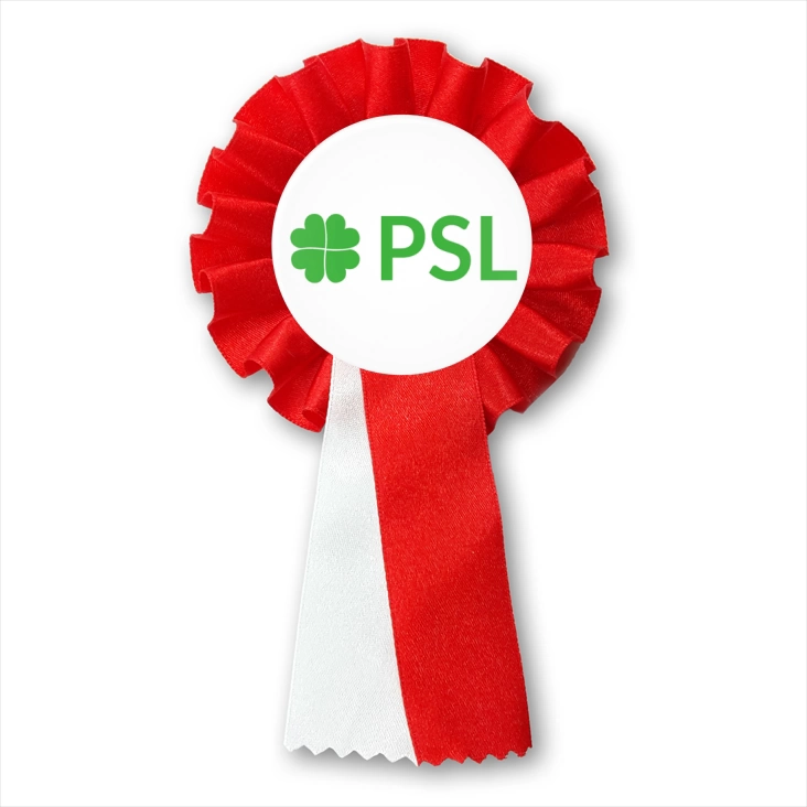 przypinka kotylion Polskie Stronnictwo Ludowe PSL