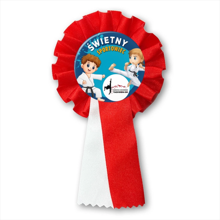 przypinka kotylion Studencka Akademia Taekwondo