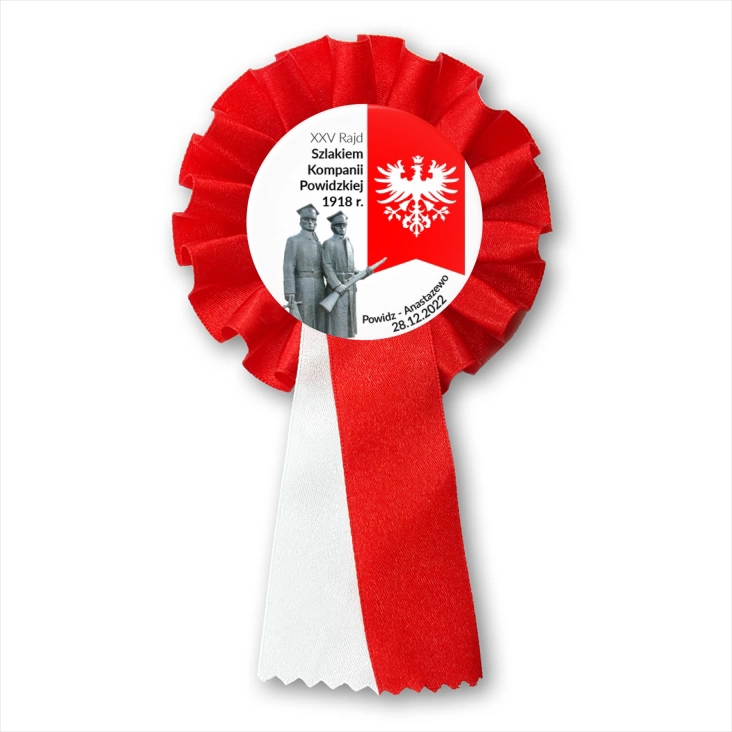przypinka kotylion XXV Rajd Szlakiem Kompanii Powidzkiej