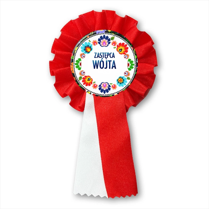 przypinka kotylion Zastępca Wójta folk