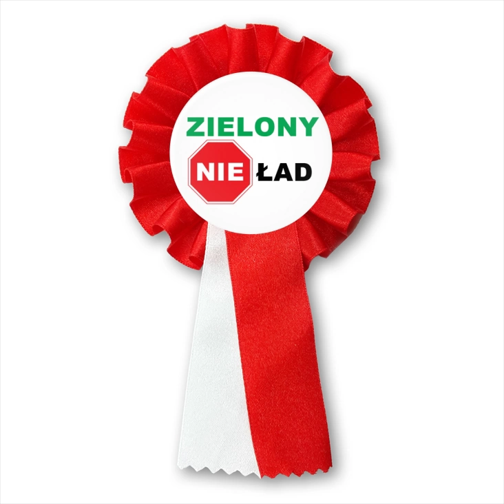 przypinka kotylion Zielony NIEład