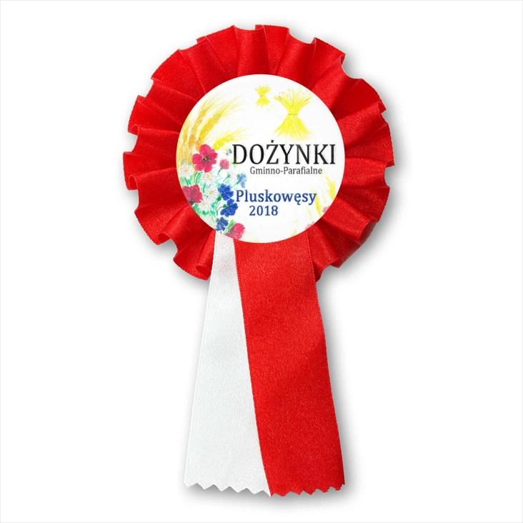 przypinka kotylion Dożynki Pluskowęsy 2018