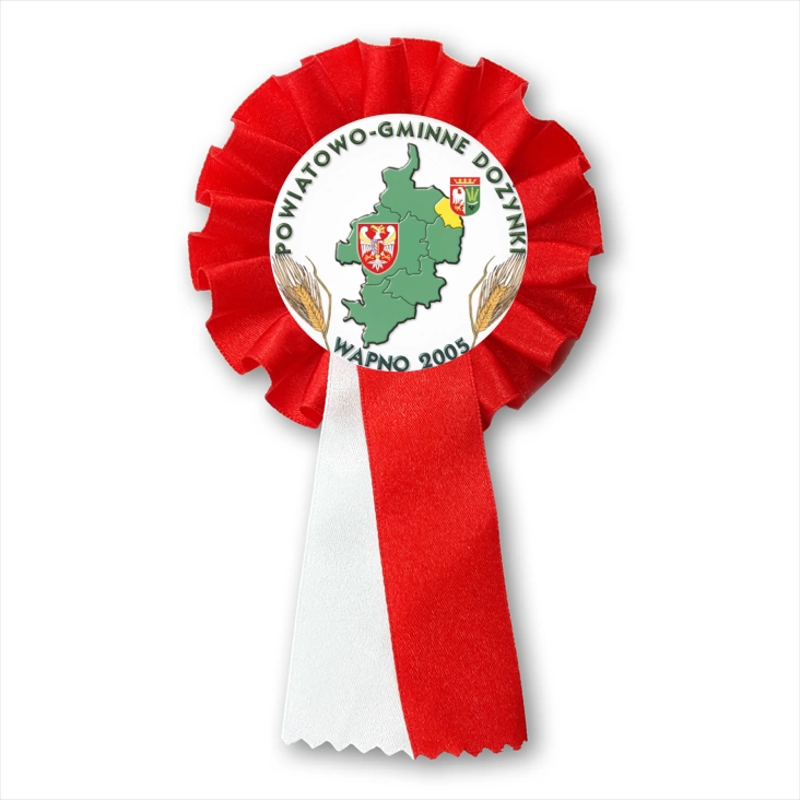 przypinka kotylion Dożynki Wapno 2005