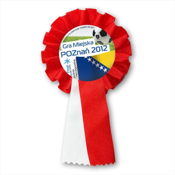 przypinka kotylion Gra Miejska - Poznań 2012 - Bośnia i Hercegowina