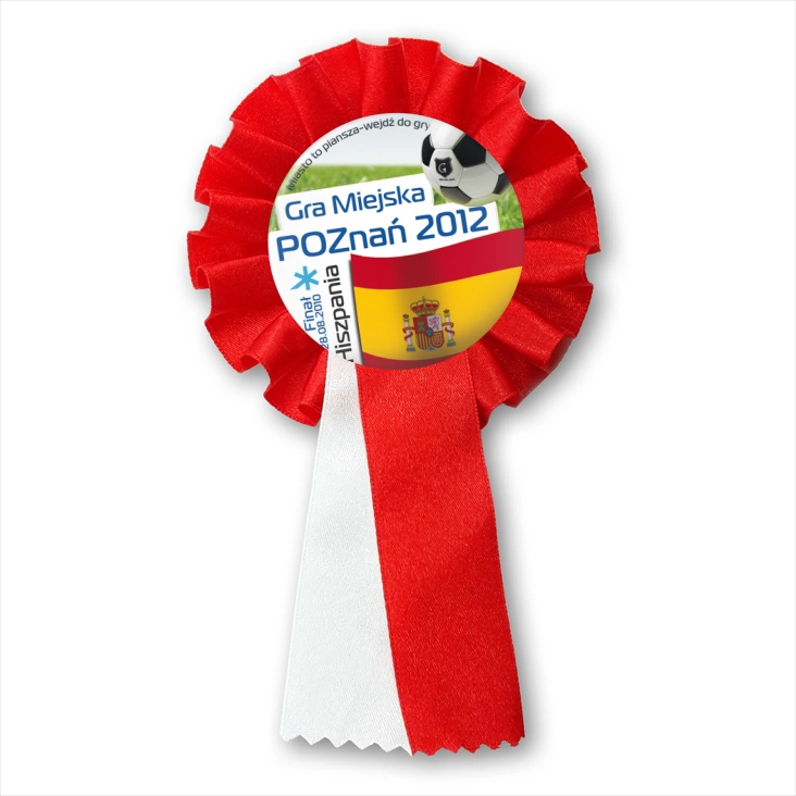 przypinka kotylion Gra Miejska - Poznań 2012 - Hiszpania