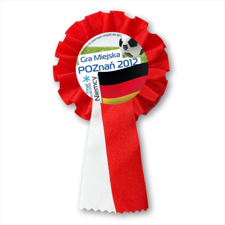 przypinka kotylion Gra Miejska - Poznań 2012 - Niemcy