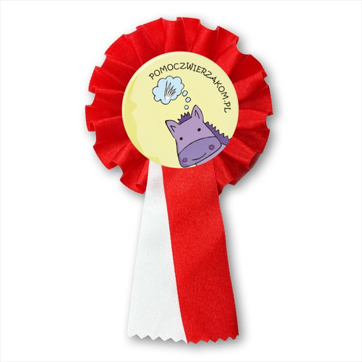 przypinka kotylion pomoczwierzakom.pl