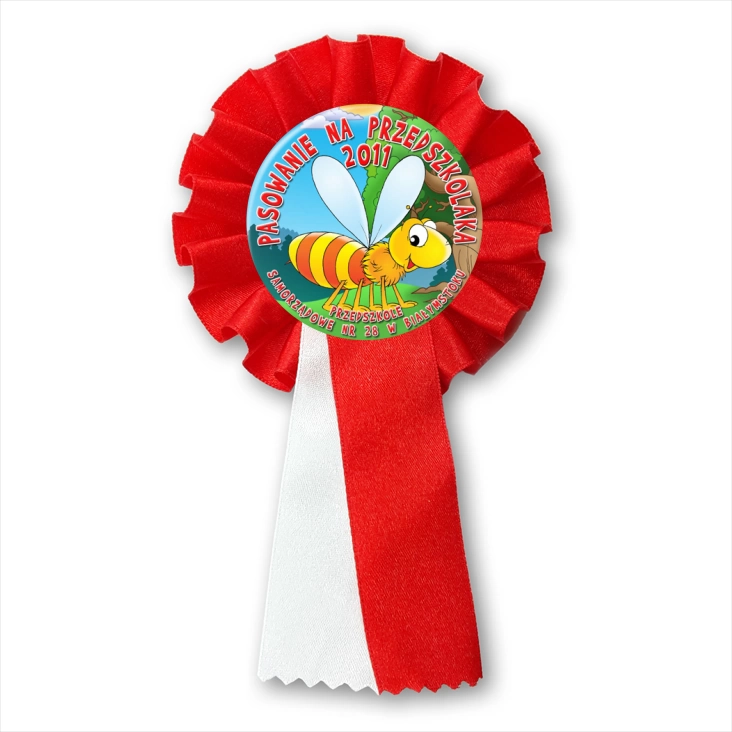 przypinka kotylion Przedszkole nr 28 w Białymstoku