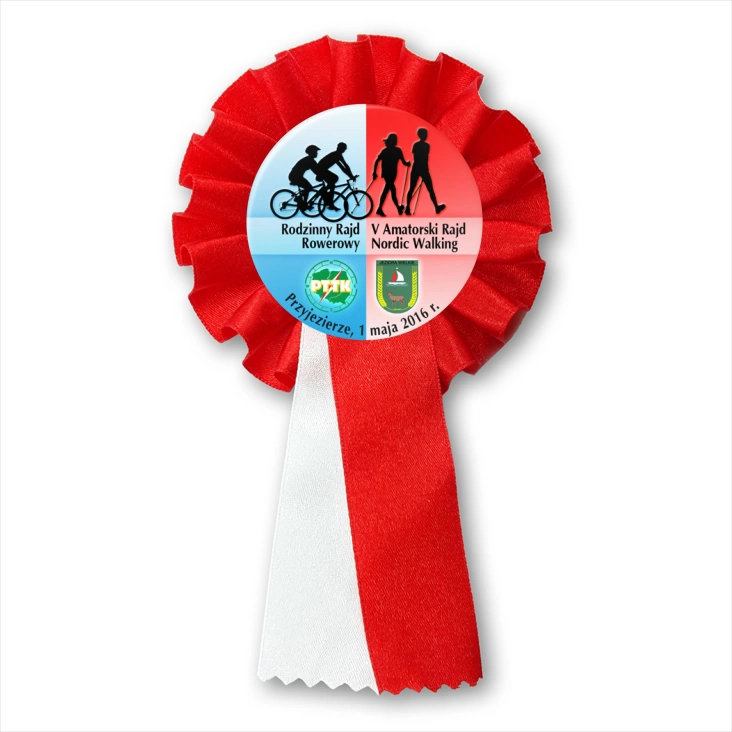 przypinka kotylion V Amatorski Rajd Nordic Walking